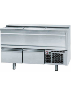 BOTELLERO INOX 1,5 m CON CAJONES