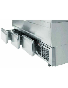 BOTELLERO INOX 2 m CON CAJONES