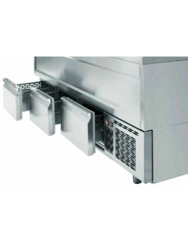 BOTELLERO INOX 2 m CON CAJONES