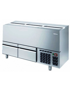 BOTELLERO INOX 1,5 m CON CAJONES