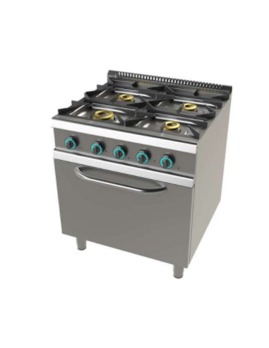 COCINA JUNEX 4 FUEGOS + HORNO (FONDO 700)