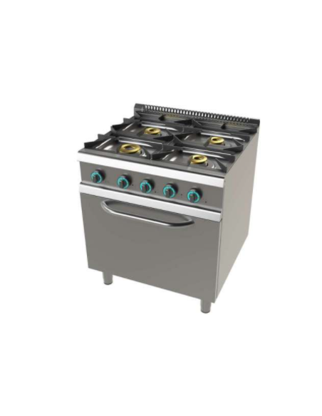 COCINA JUNEX 4 FUEGOS + HORNO (FONDO 700)
