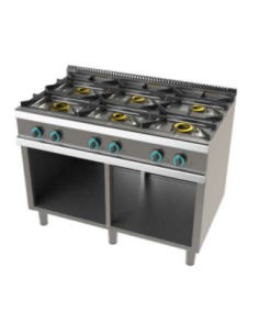 COCINA JUNEX 6 FUEGOS + BASE (FONDO 700)
