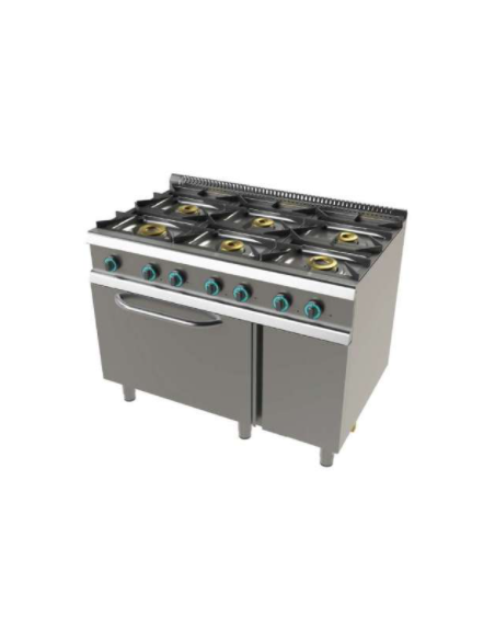 COCINA JUNEX 6 FUEGOS + HORNO (FONDO 700)
