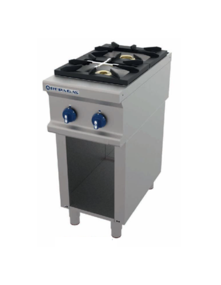 COCINA REPAGAS 2 FUEGOS + BASE (FONDO 750)