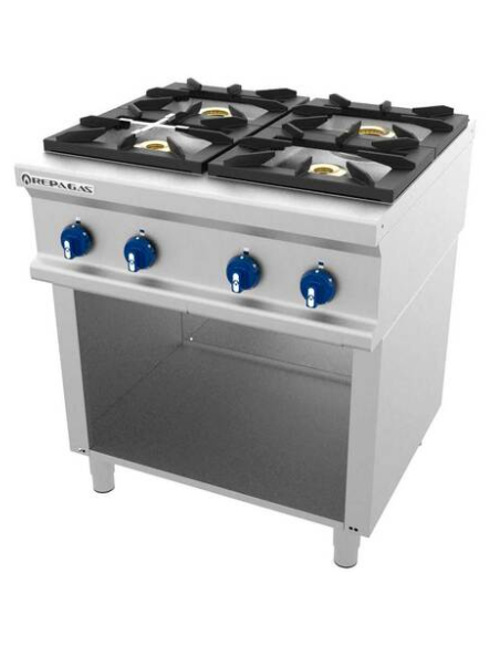 COCINA REPAGAS 4 FUEGOS + BASE (FONDO 750)