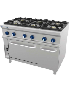 COCINA REPAGAS 6 FUEGOS + HORNO (FONDO 750)
