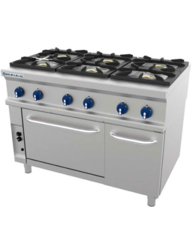 COCINA REPAGAS 6 FUEGOS + HORNO (FONDO 750)