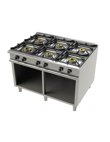 COCINA JUNEX 6 FUEGOS + BASE