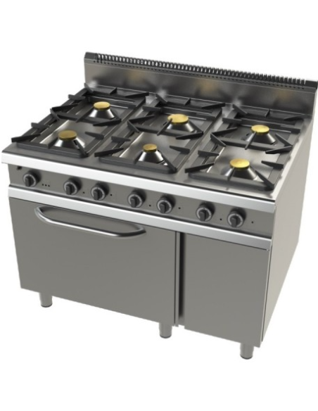 COCINA JUNEX 6 FUEGOS + HORNO