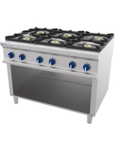 COCINA REPAGAS 6 FUEGOS + BASE