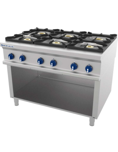 COCINA REPAGAS 6 FUEGOS + BASE