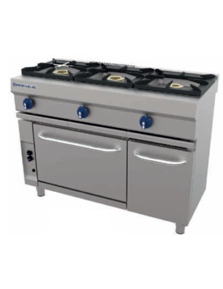 COCINA REPAGAS 3 FUEGOS CON HORNO - GAS