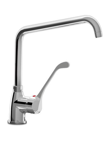 GRIFO DE SOBREMESA MONOMANDO CODO ELEVADO 2 AGUAS
