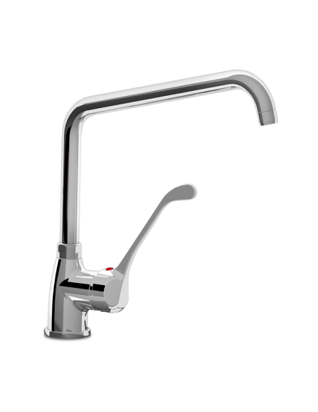 GRIFO DE SOBREMESA MONOMANDO CODO ELEVADO 2 AGUAS